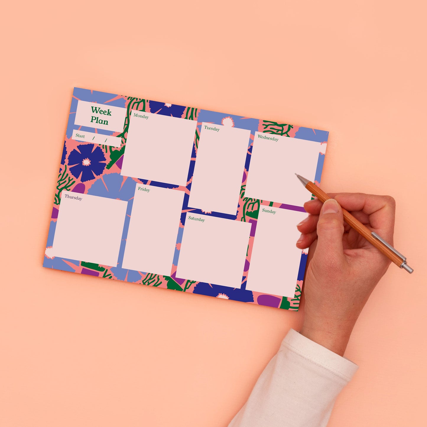 A5 Week Planner - Blumen