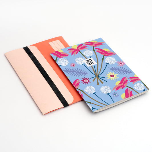 2026 A5 Diary + Folder - Dried Floral