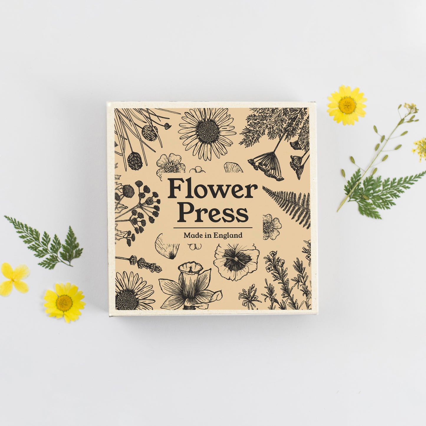 Flower Press - Line Drawing