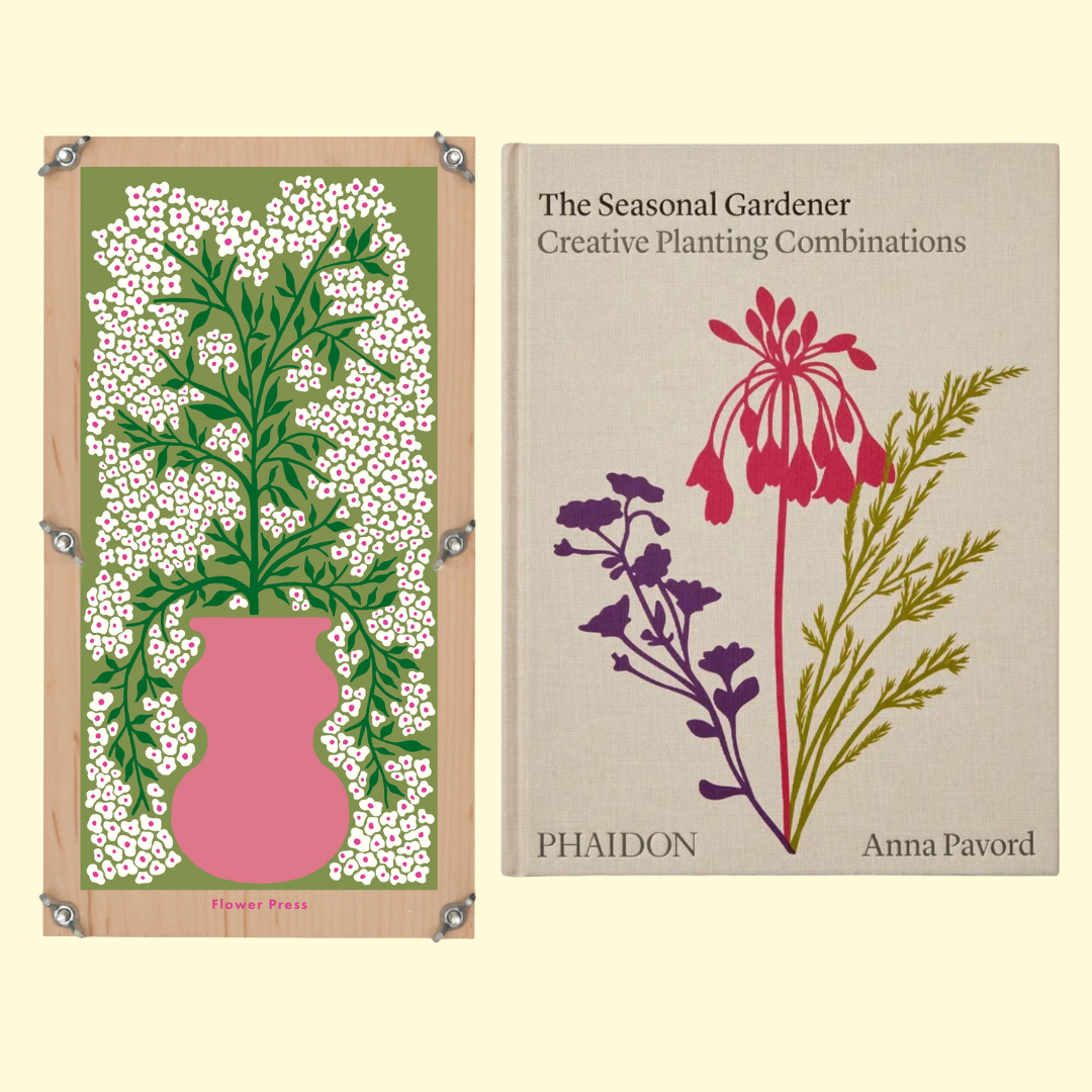 Botanical Gift Set: Large Flower Press & Gardening Book 04