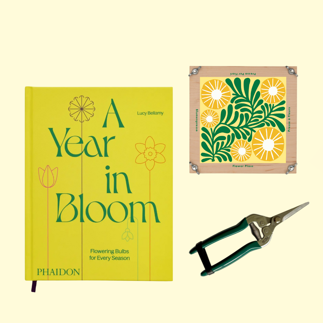 Botanical Gift Set: Flower Press, Garden Snips & Planting Book 06