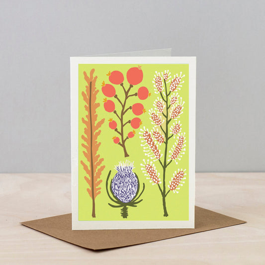 All Occasions Greetings Card - Dried - Yellow