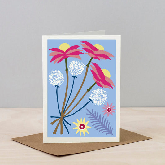 All Occasions Greetings Card - Dried - Pastel Blue