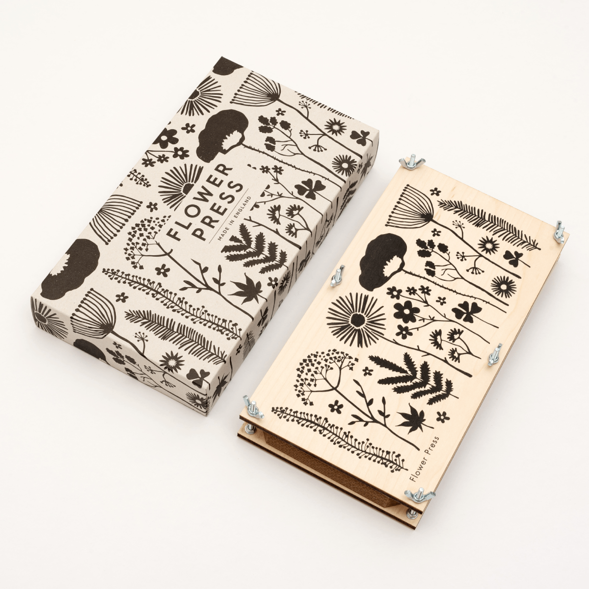 Extra Large Flower Press with Floral Silhouette Design by Studio Wald