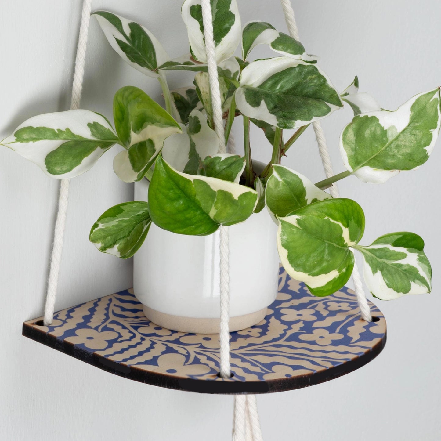 Hanging Plant Shelf Small - Primrose Blue