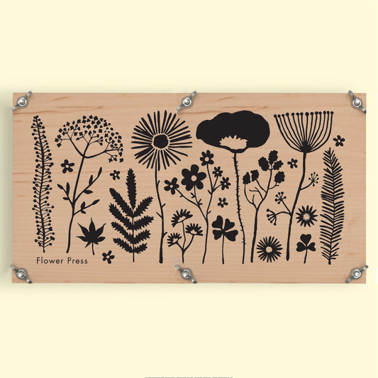 Large Flower Press - Floral Silhouette Design