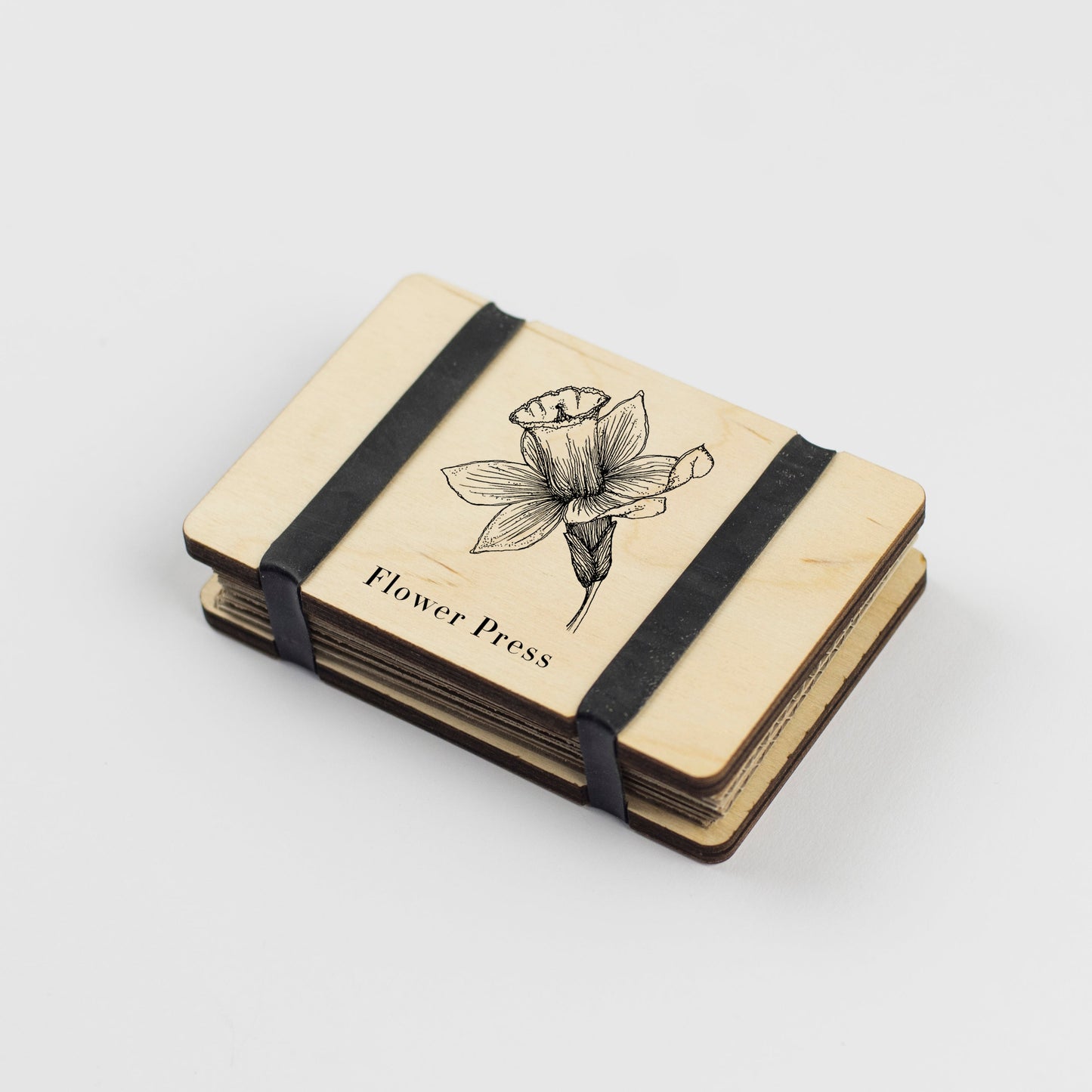Mini Flower Press With Daffodil Line Drawing Design by Studio Wald