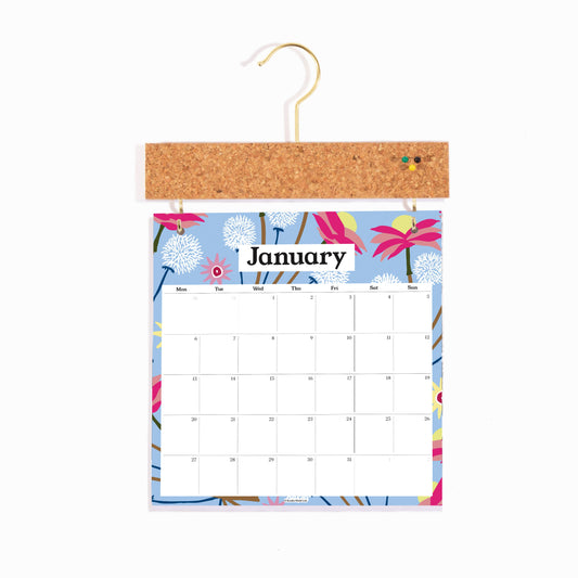 2026 Pinboard Calendar - Dried Floral