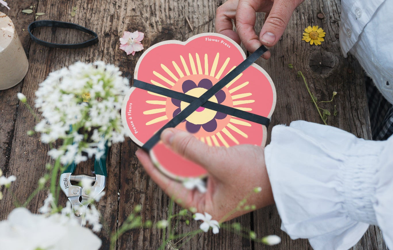 Botanical Gift Set: Flower Press & Blush Pink Snips 03
