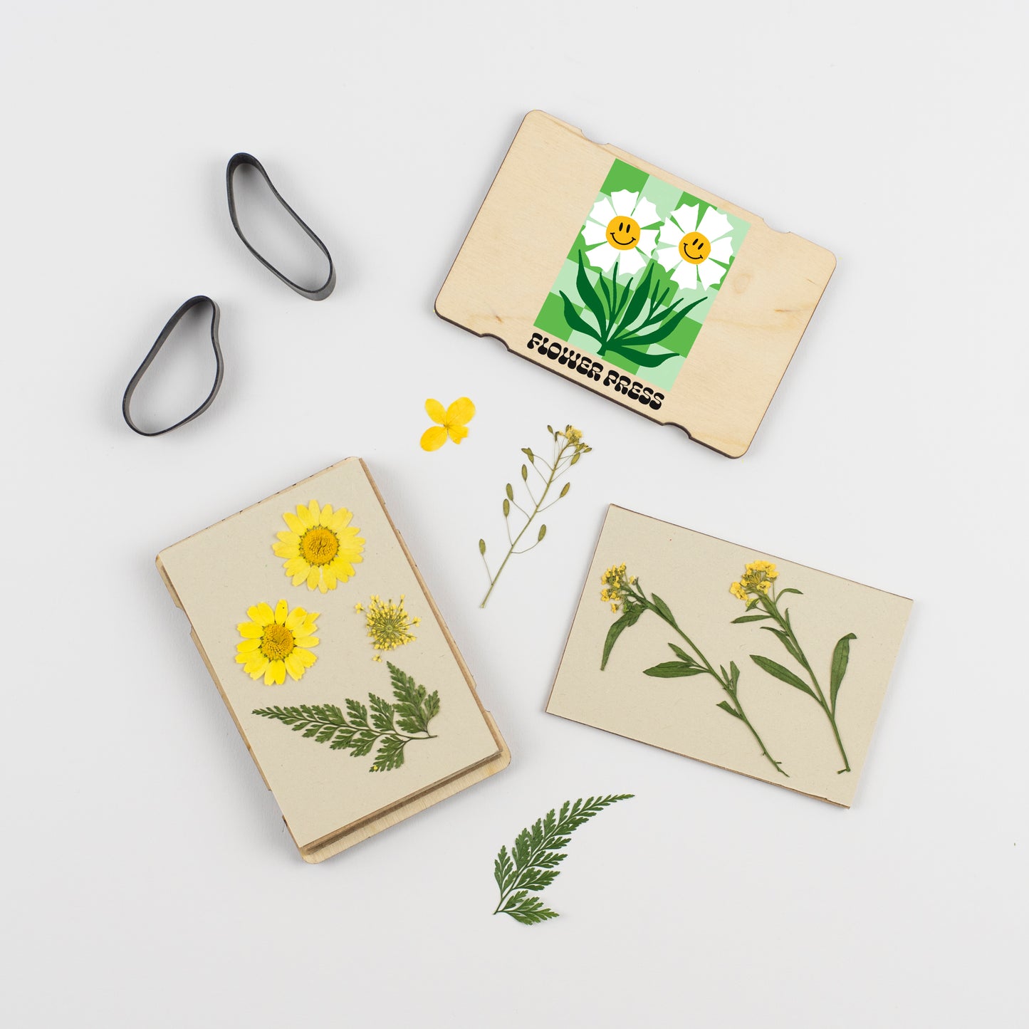 Pocket Flower Press - Green Happy Flower