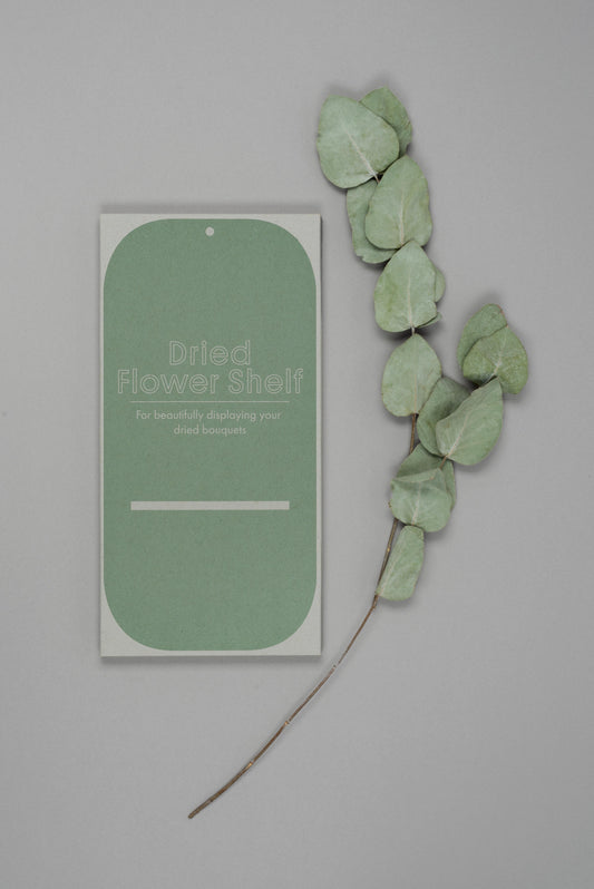 Dried Flower Shelf - Green Wash