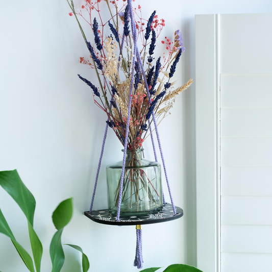Hanging Plant Shelf Small - Cosmos Black
