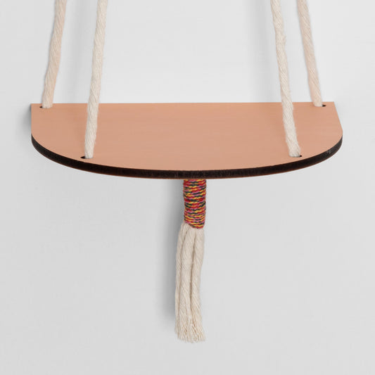 Hanging Plant Shelf - Pink Wash