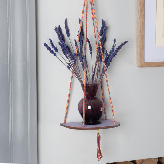 Hanging Plant Shelf Small - Purple Wash