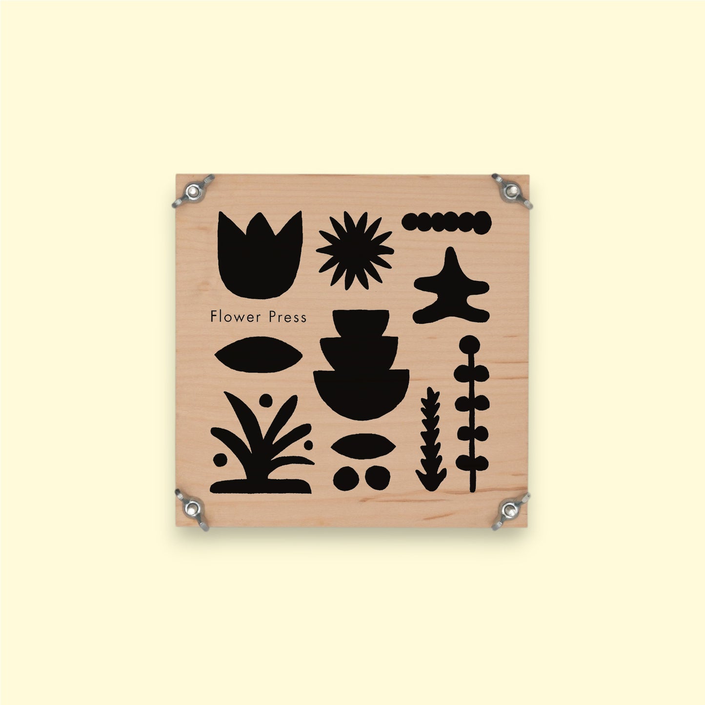 Flower Press - Abstract Black