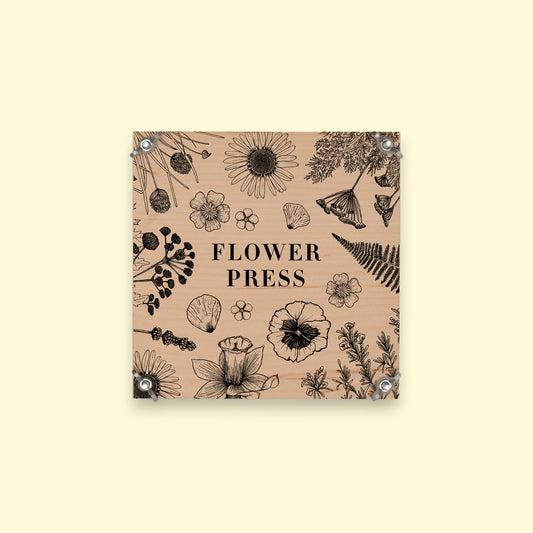 Flower Press - Line Drawing