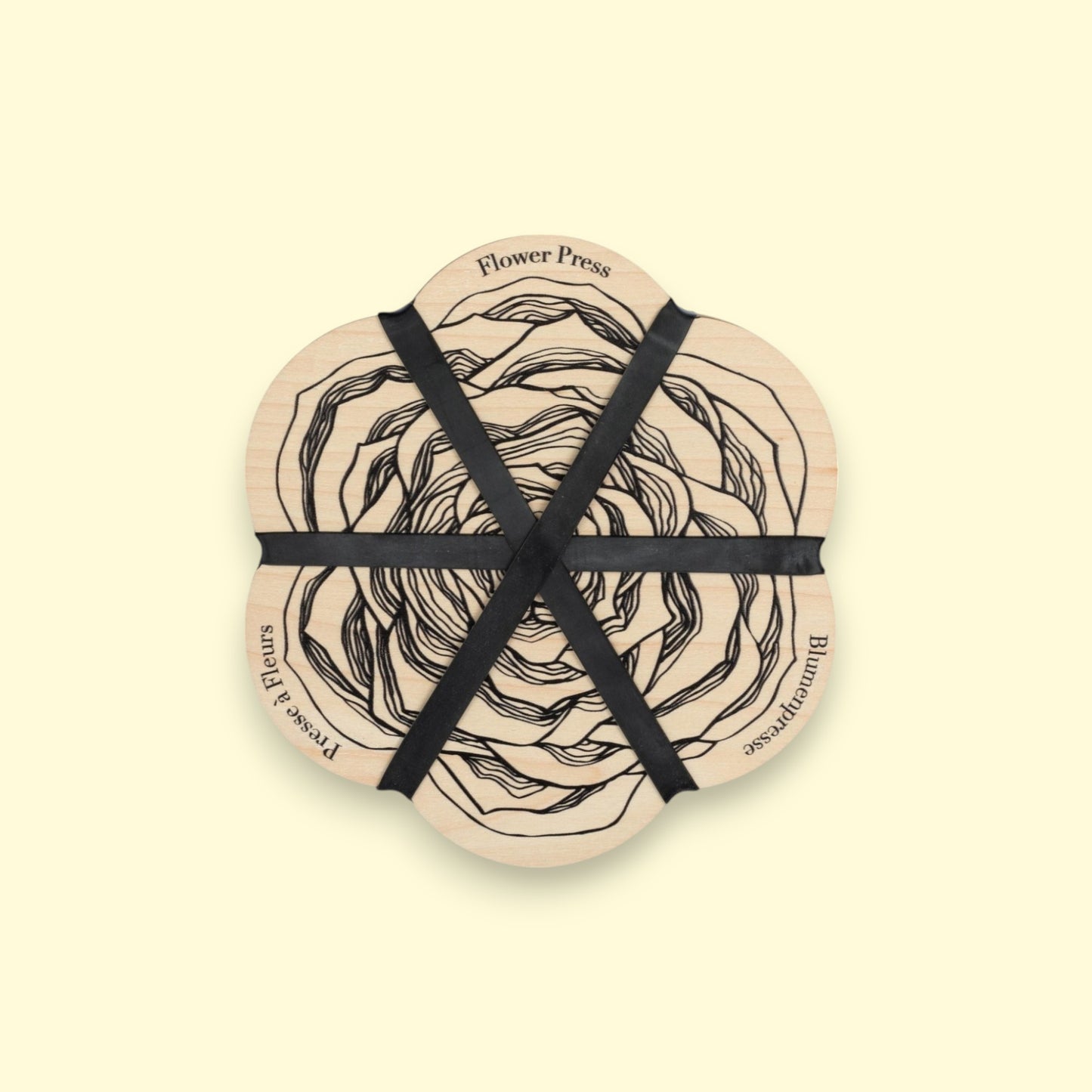 Flower Shaped Press - Rose Line Drawing