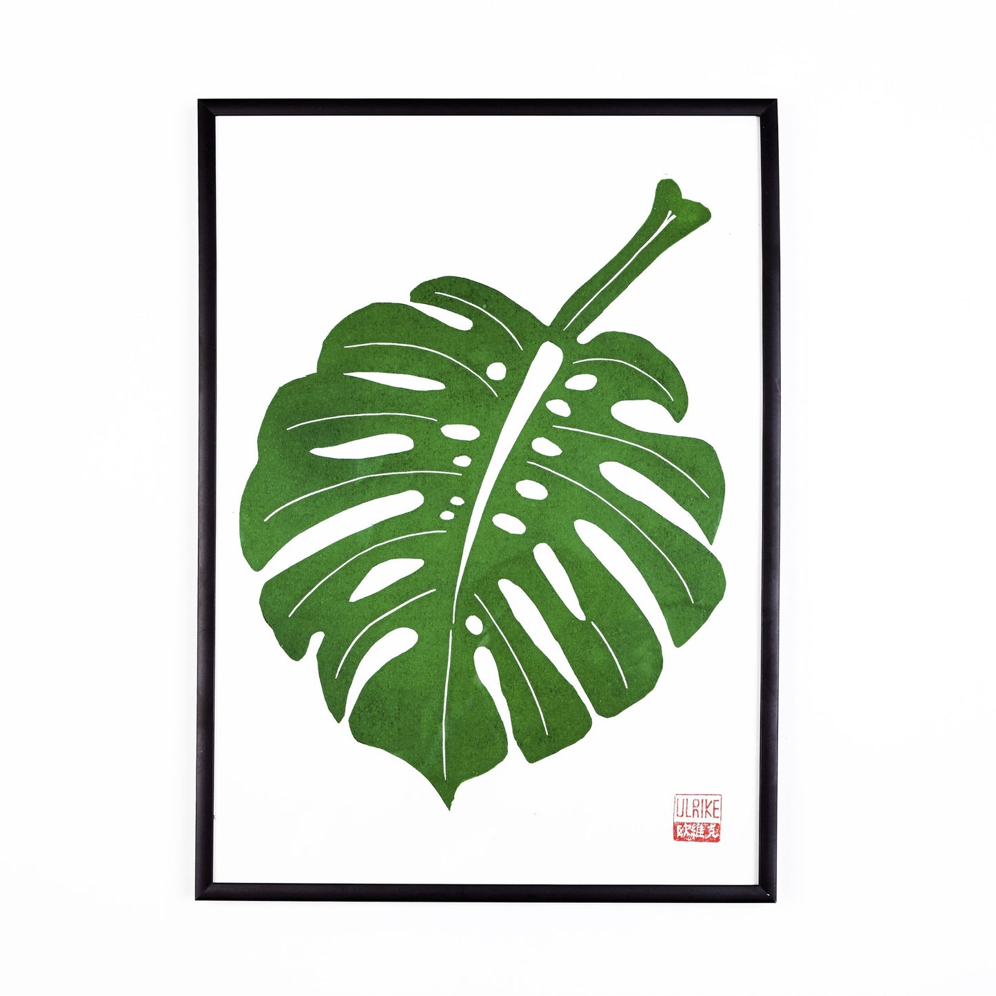 A3 Lino Print - Monstera