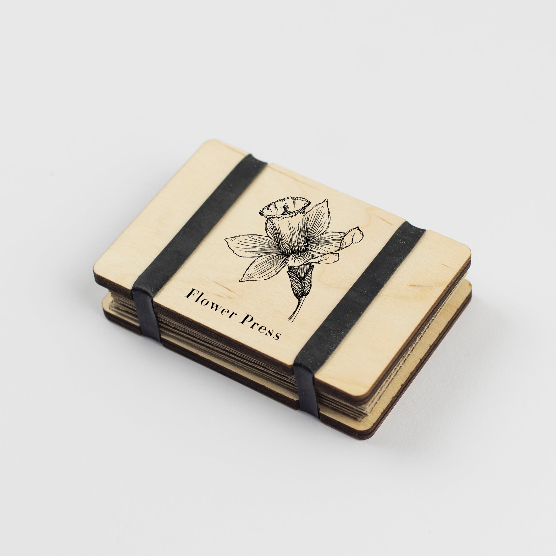 Mini Flower Press With Daffodil Line Drawing Design by Studio Wald