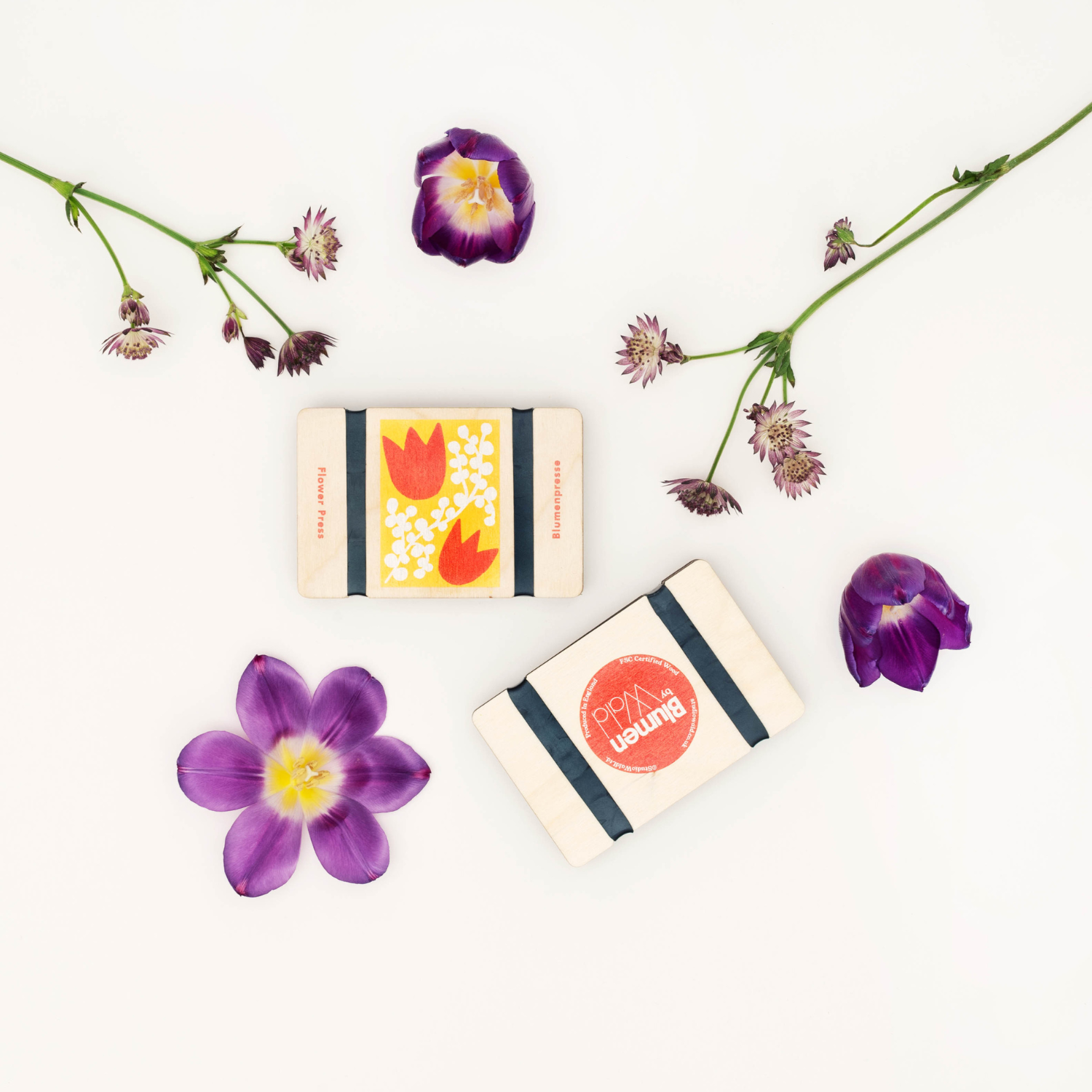 Mini Flower Press With Tulip Design by Studio Wald