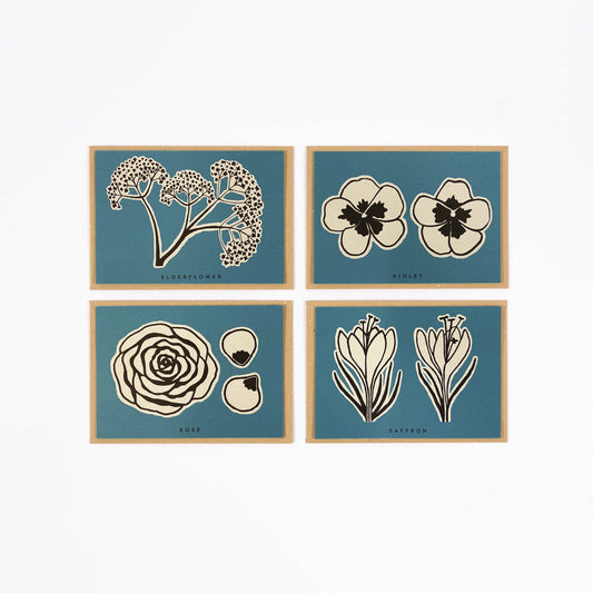 Recipe Notecard Pack (x4) - Flower