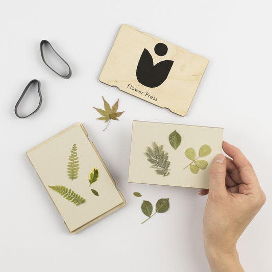 Pocket Flower Press with bold black abstract design by Studio Wald