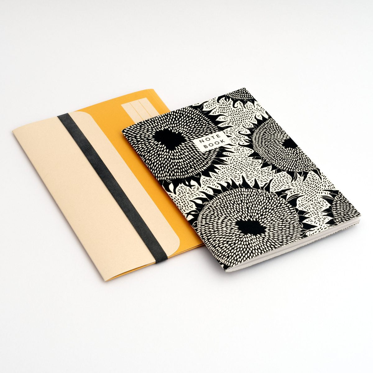 A5 Notebook + Folder - Sunflower Black