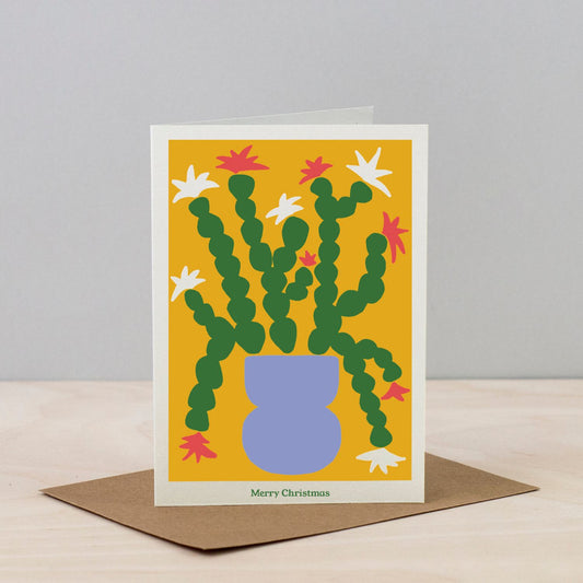 Christmas Plants Card - Cactus
