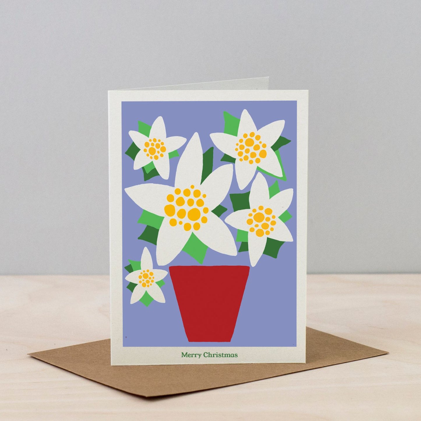 Christmas Plants Card - Poinsettia