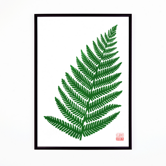 A3 Lino Print - Fern