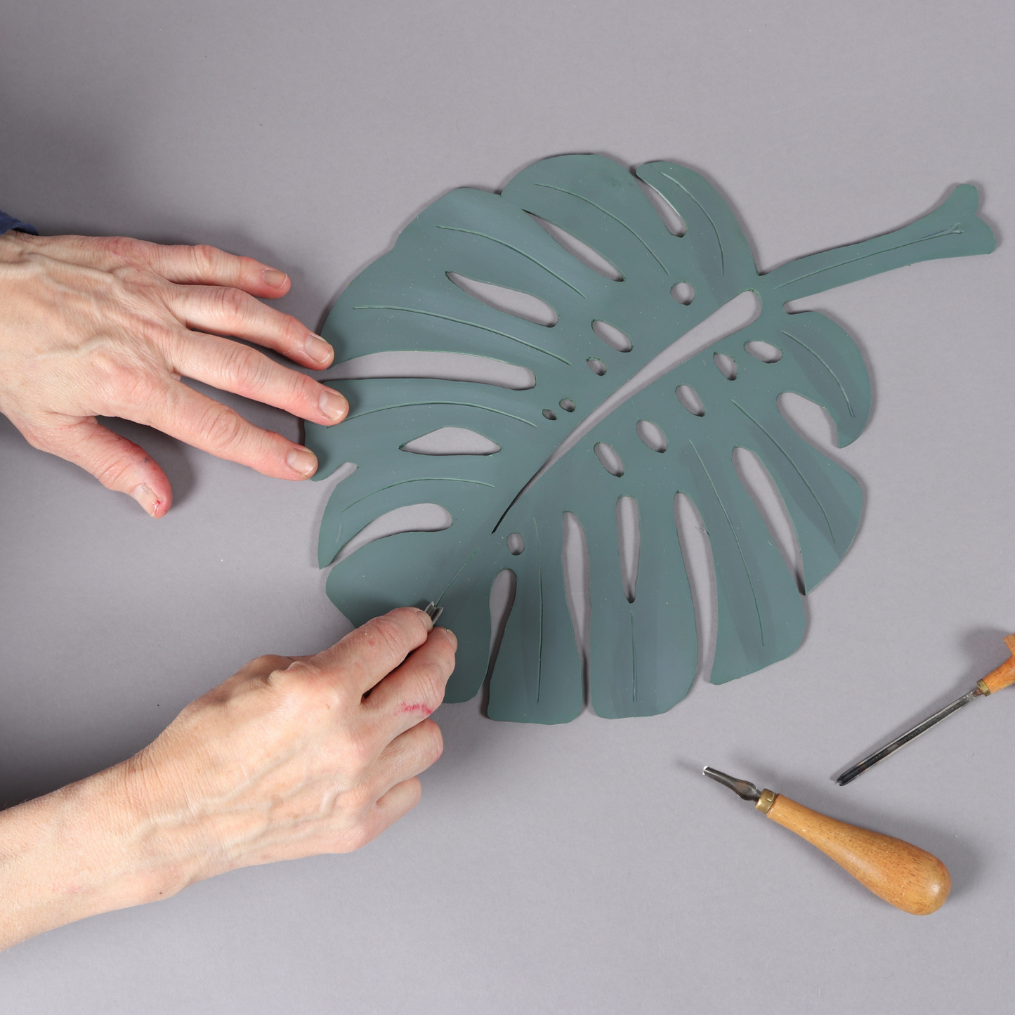 A3 Lino Print - Monstera