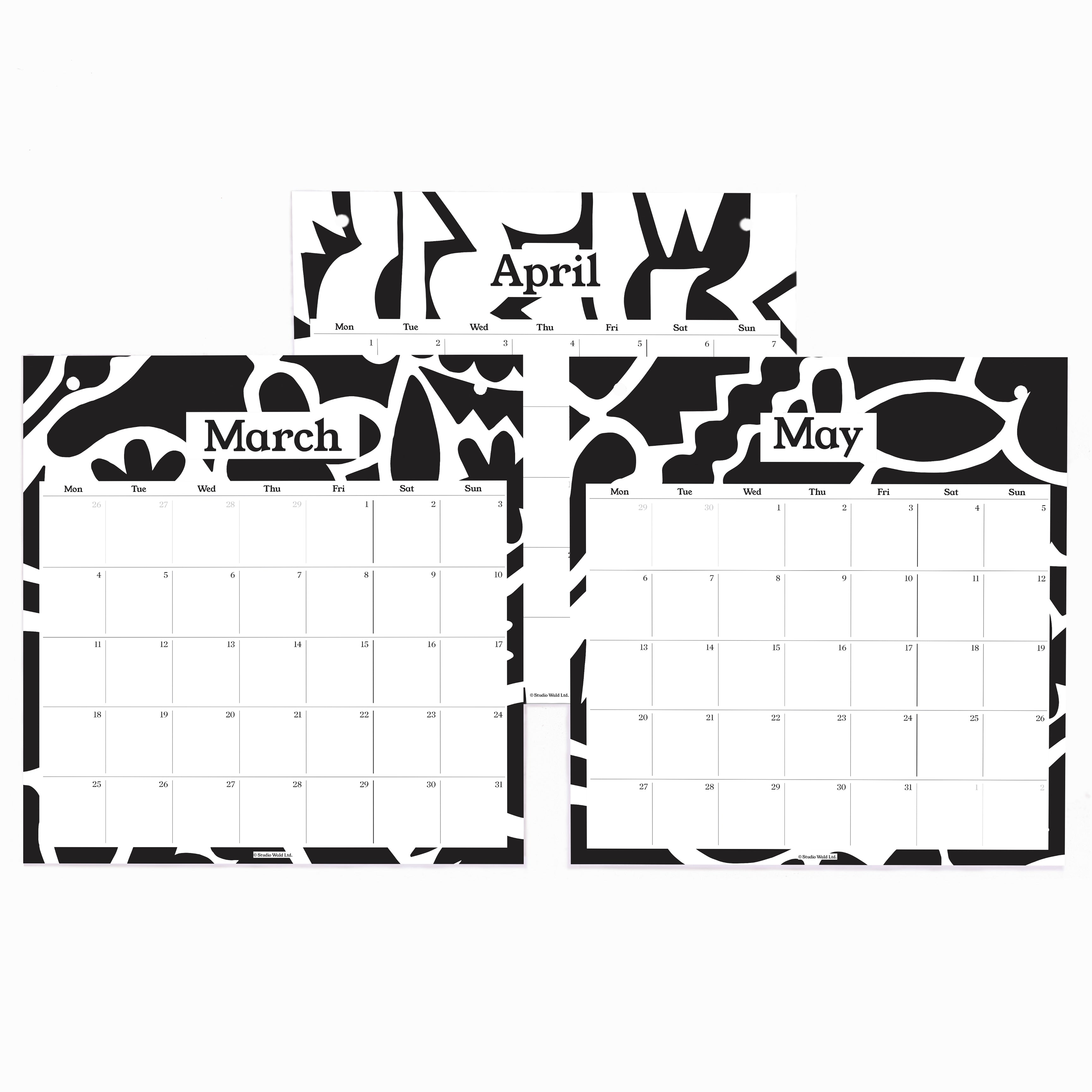 2025 Pinboard Calendar - Abstract