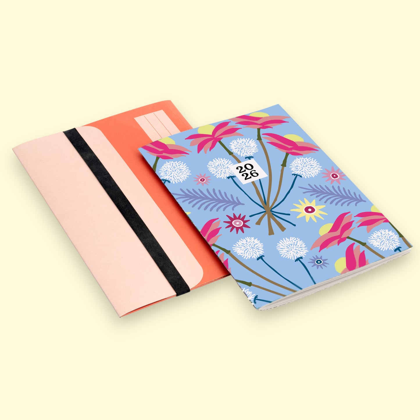 2026 A5 Diary + Folder - Dried Floral