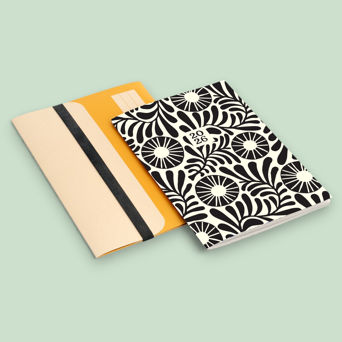 2026 A5 Diary + Folder - Vine Black