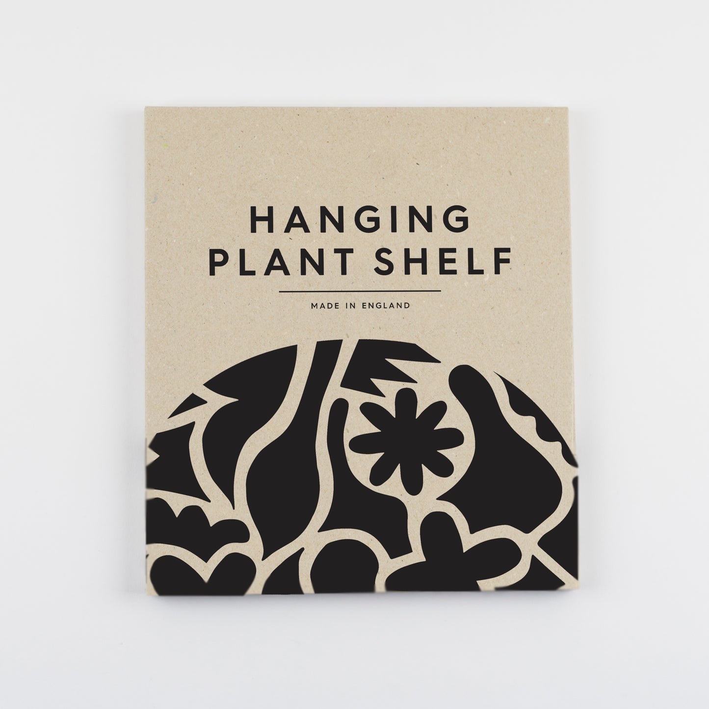 Hanging Plant Shelf - Black Abstract