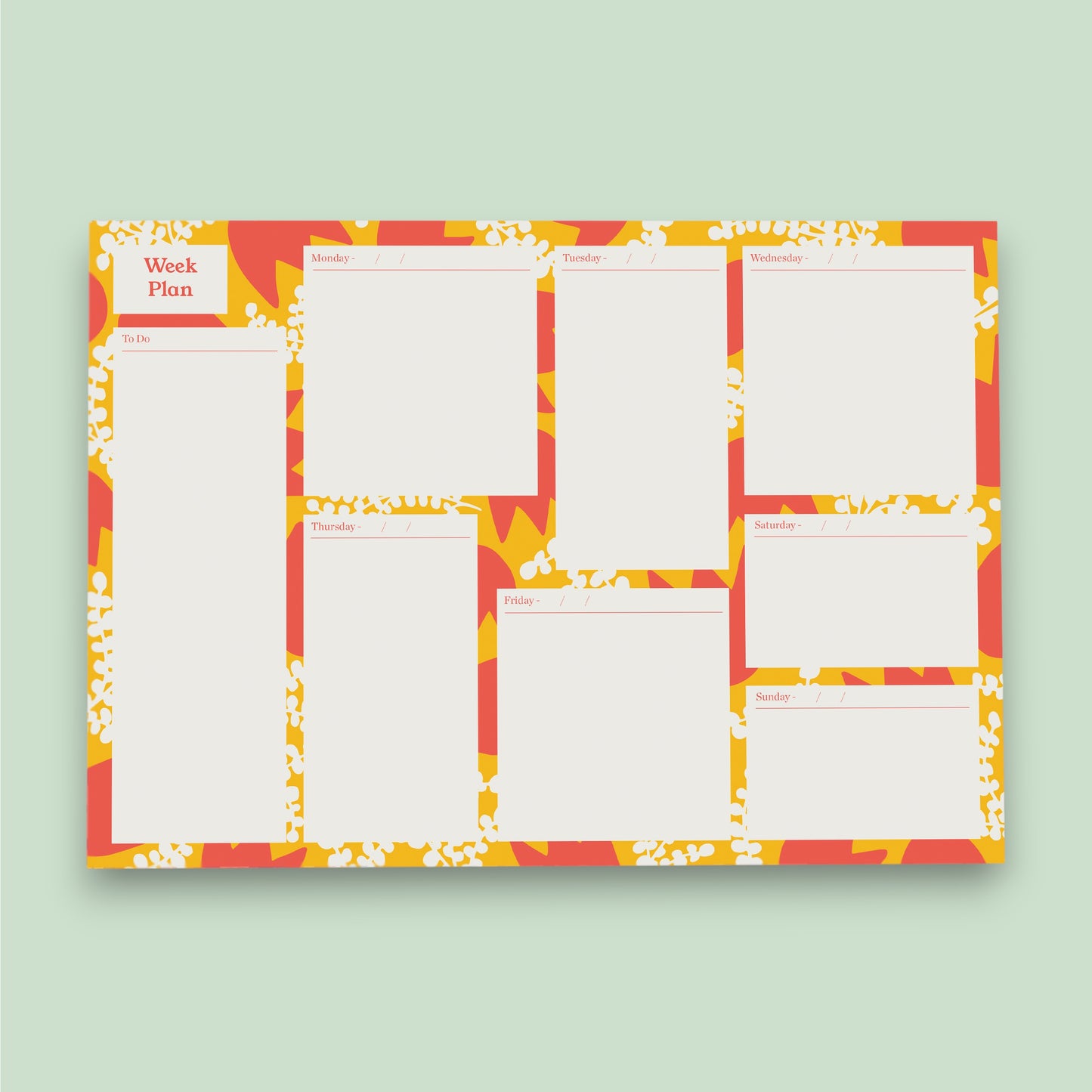 A4 Week Planner - Blumen