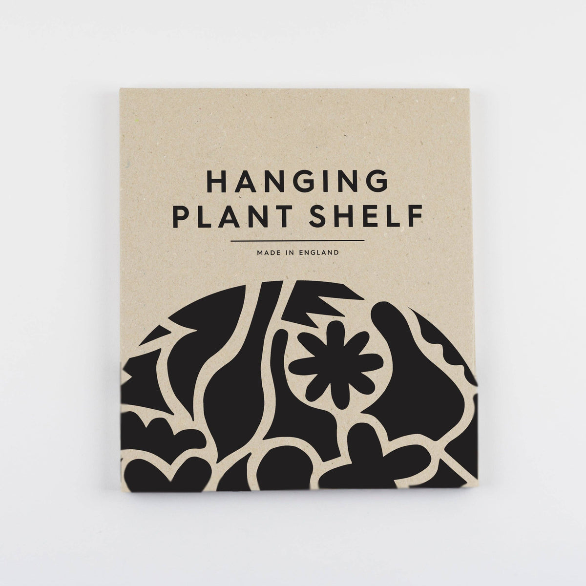 SECONDS Hanging Plant Shelf - Black Abstract