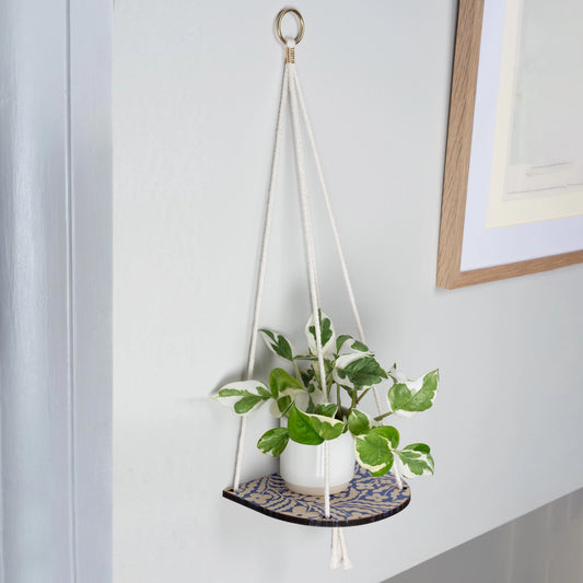 Hanging Plant Shelf Small - Primrose Blue