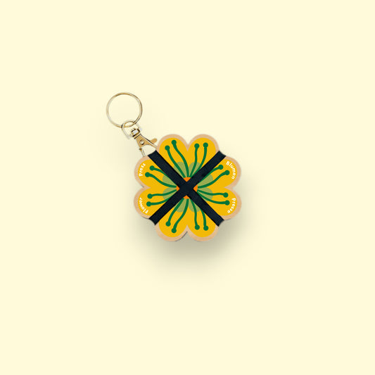 SECONDS Keyring Flower Press - Yellow 04