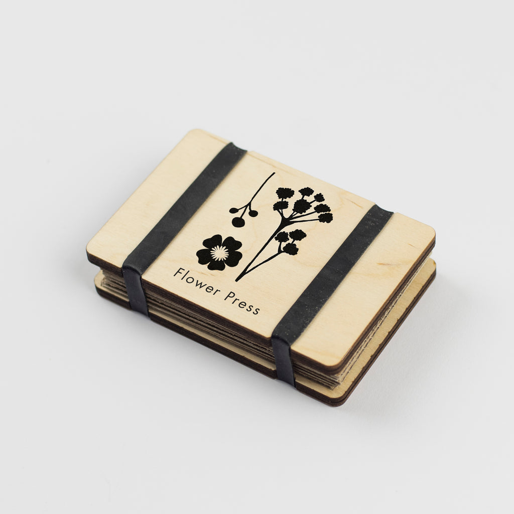 Mini Flower Press With Floral Silouette Design by Studio Wald