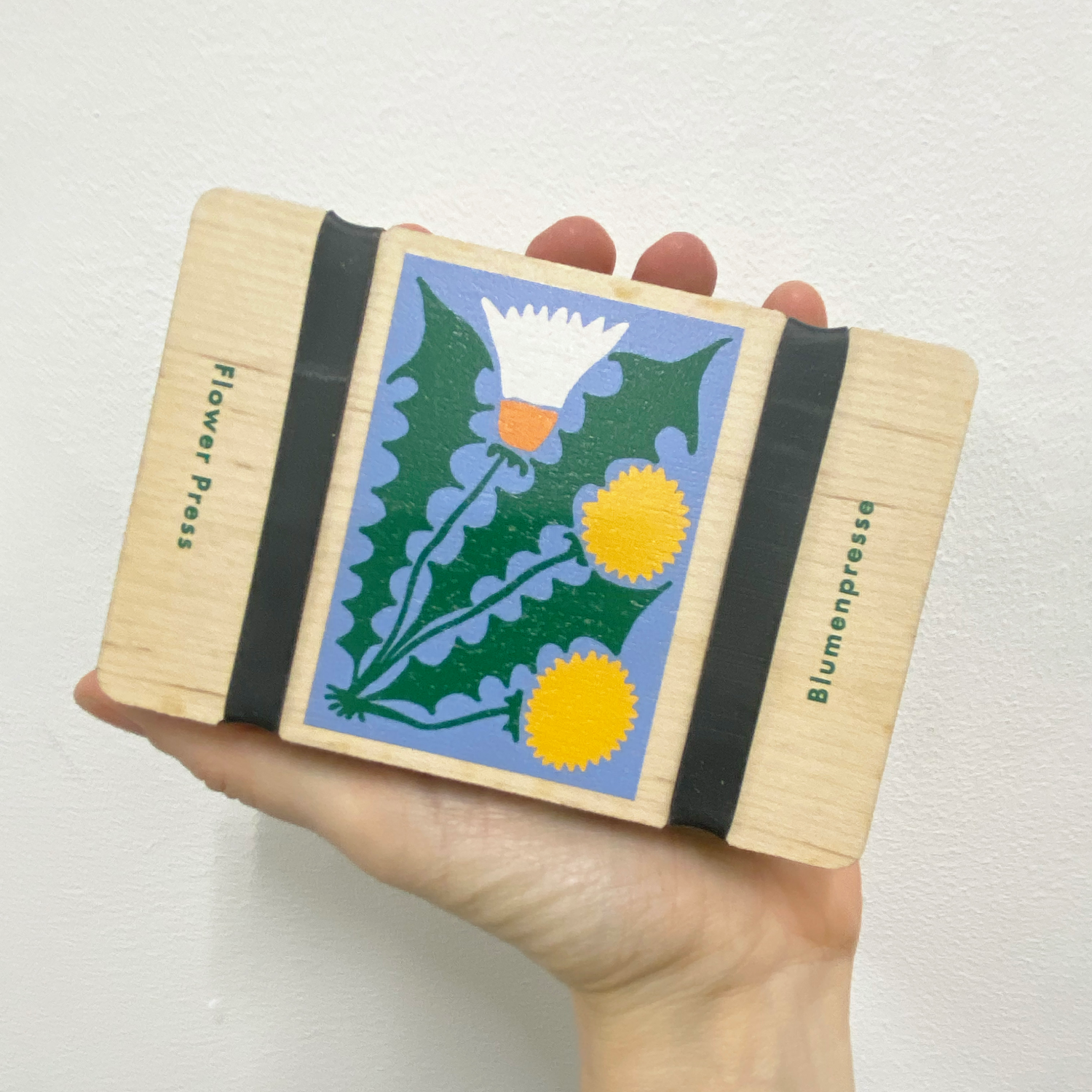 Mini Flower Press with Dandelion Design by Studio Wald