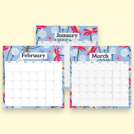 2026 Pinboard Calendar Refills - Dried Floral