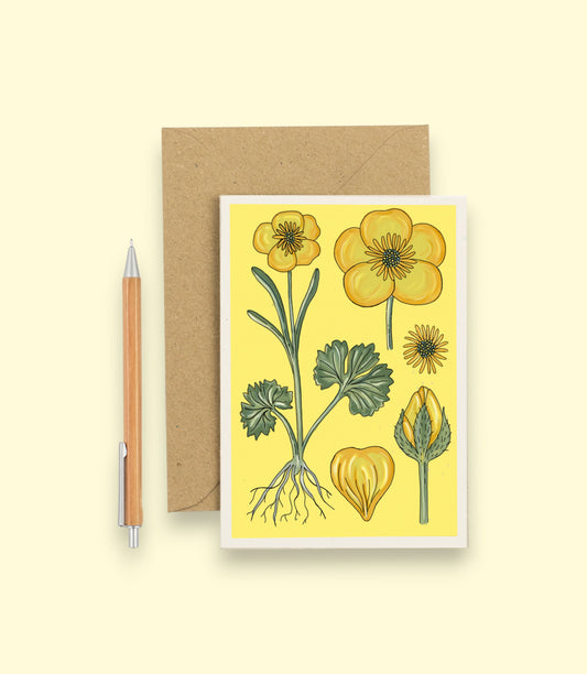 All Occasions A6 Card - Vintage Buttercup