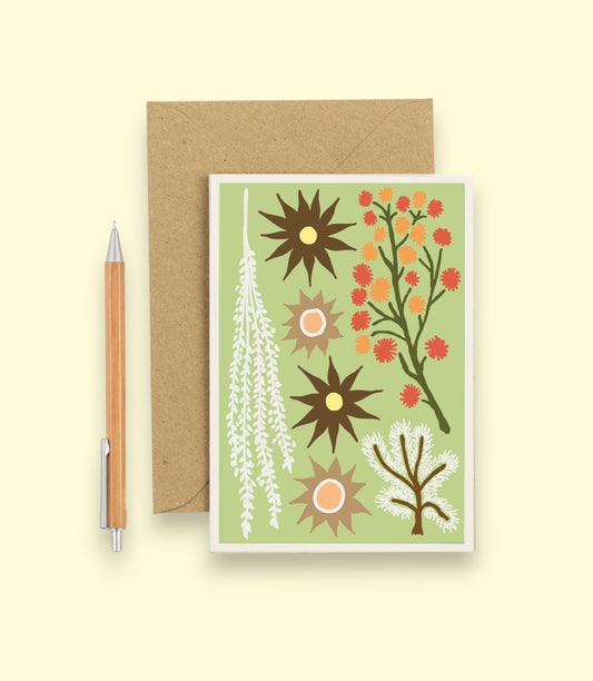 All Occasions Greetings Card - Dried - Green