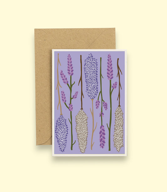 All Occasions Greetings Card - Dried - Lilac