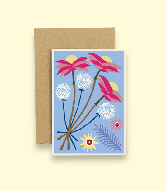 All Occasions Greetings Card - Dried - Pastel Blue