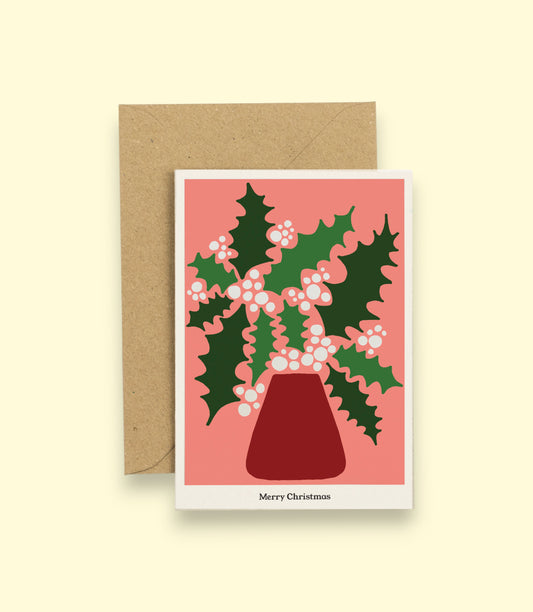 Christmas Plants Card - Holly