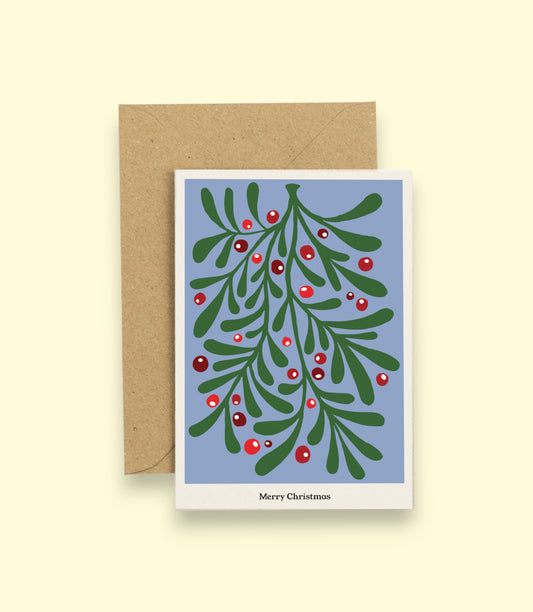 Christmas Plants Card - Mistletoe