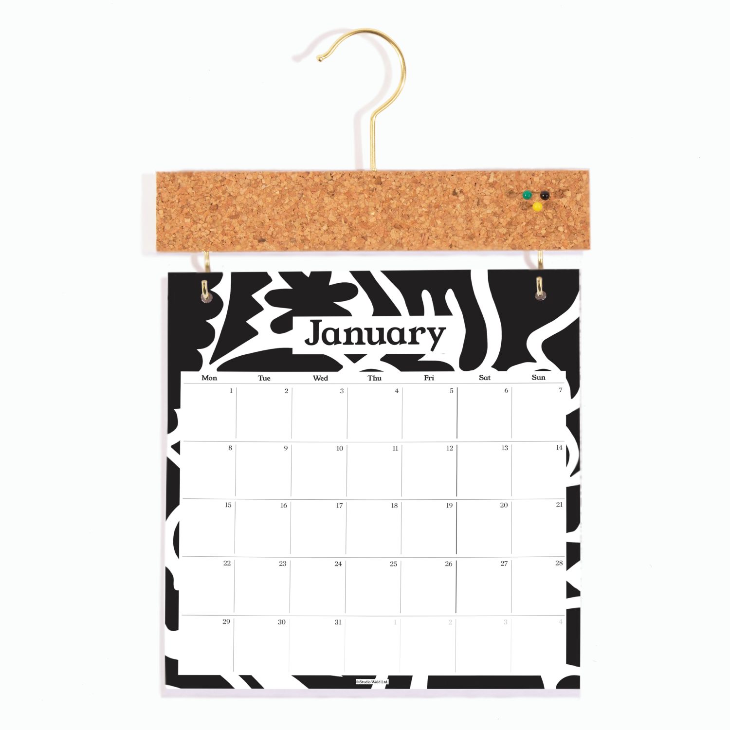 2024 Pinboard Calendar - Abstract