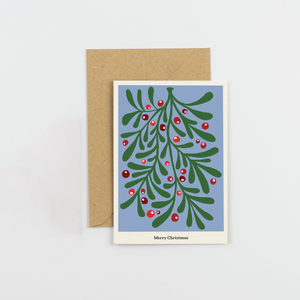 Christmas Plants Card - Mistletoe